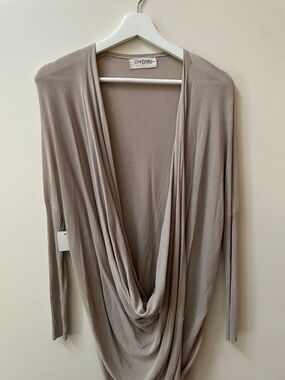 Standard draped open-front knit sweater